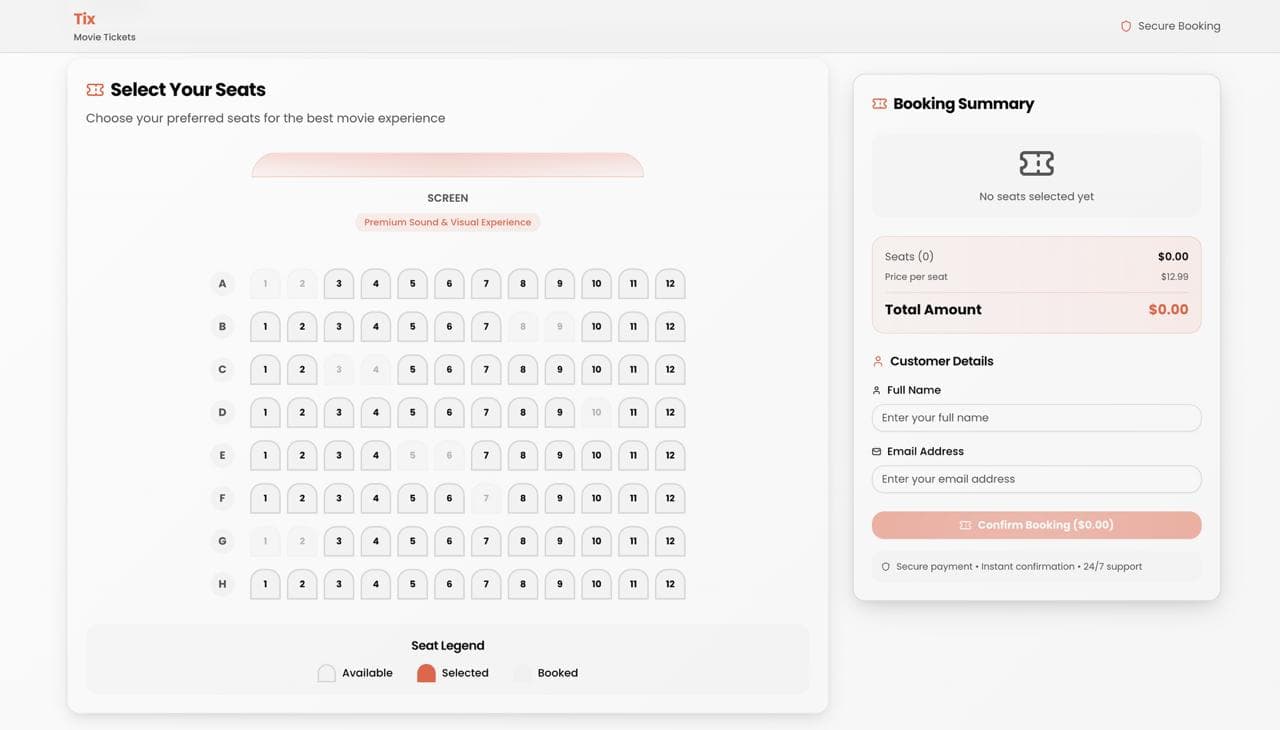 Tix - Movie Ticket Booking App — frame 3