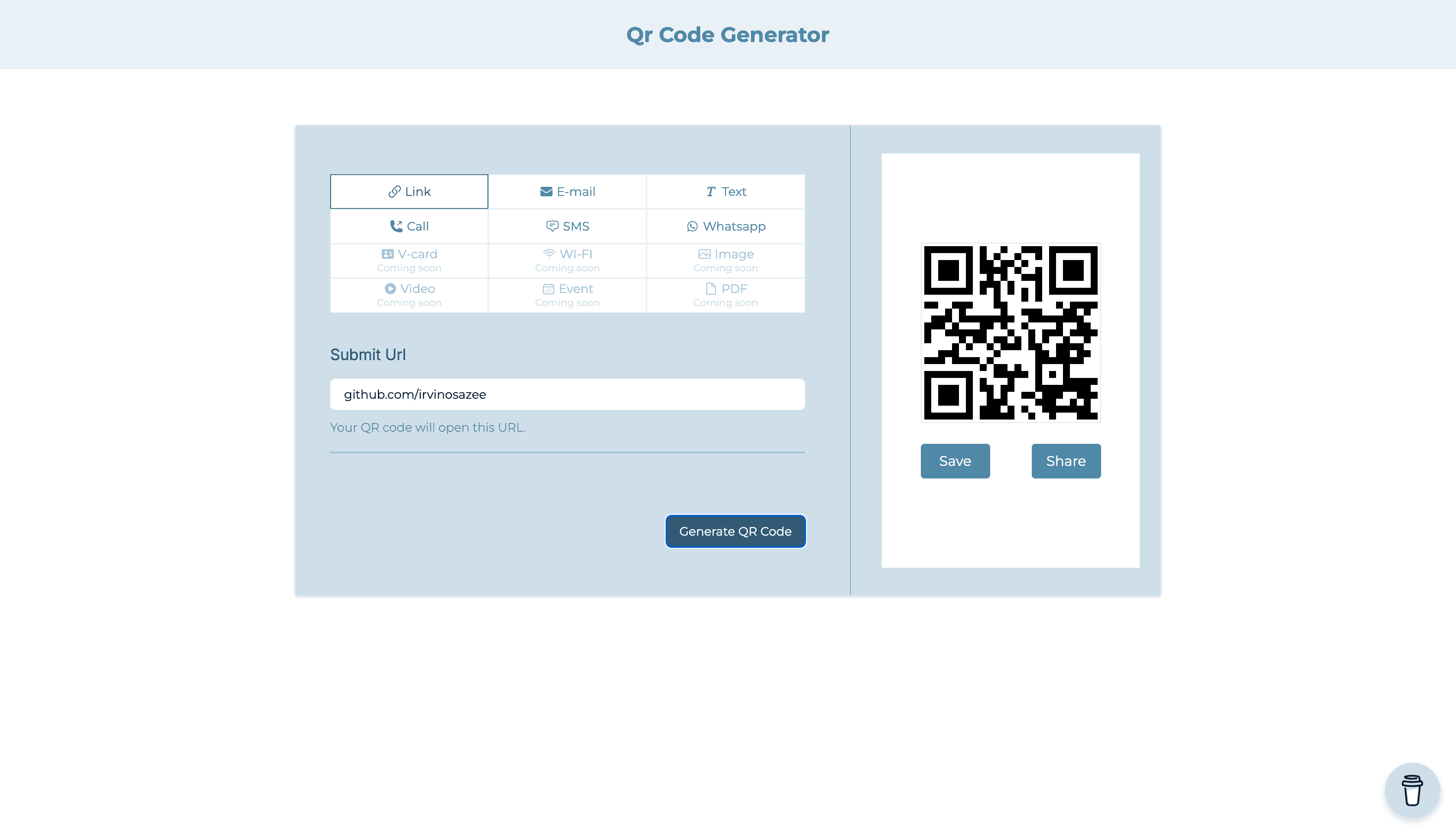 QR Code Generator screenshot