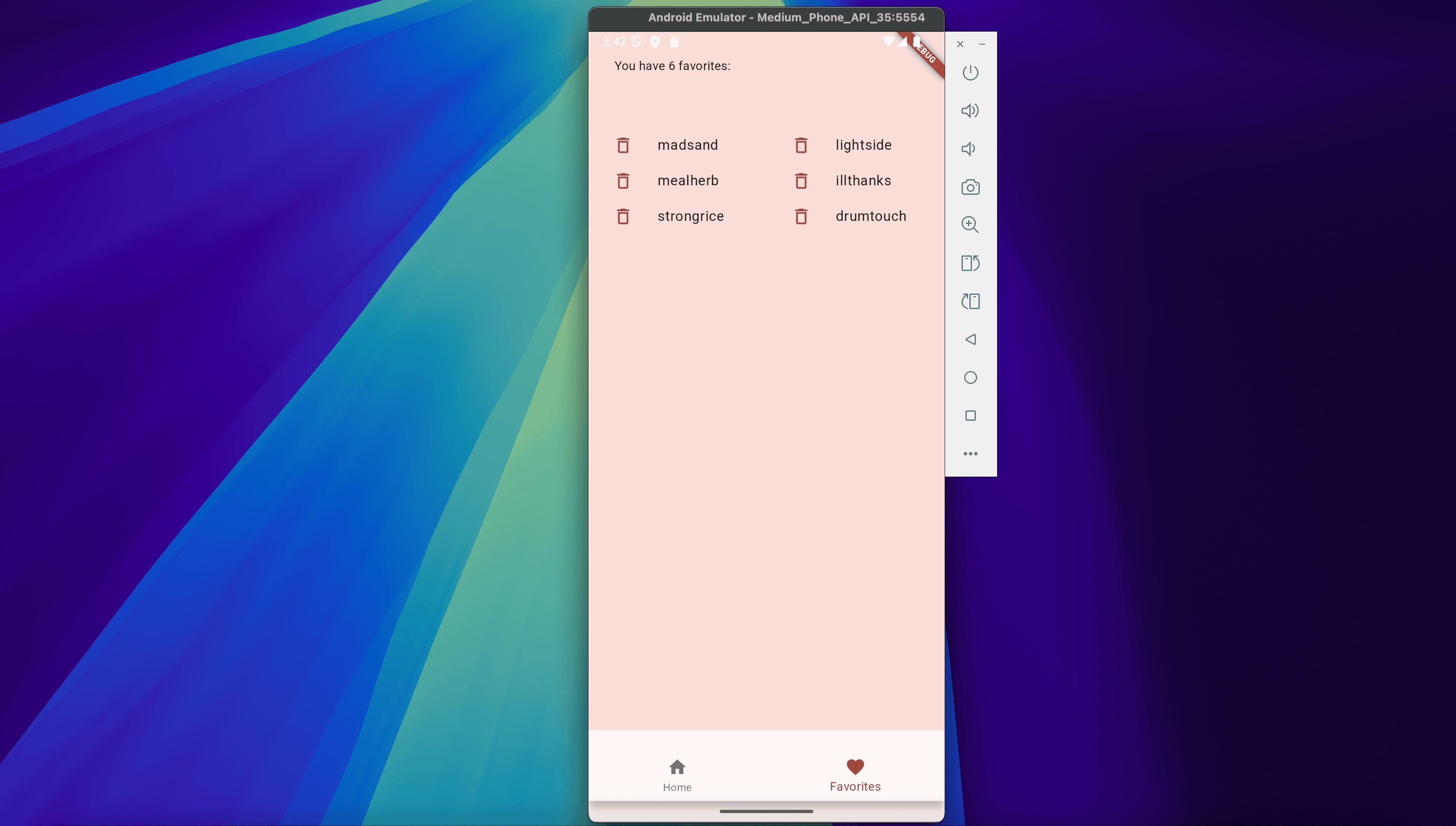 Flutter Namer App — frame 2
