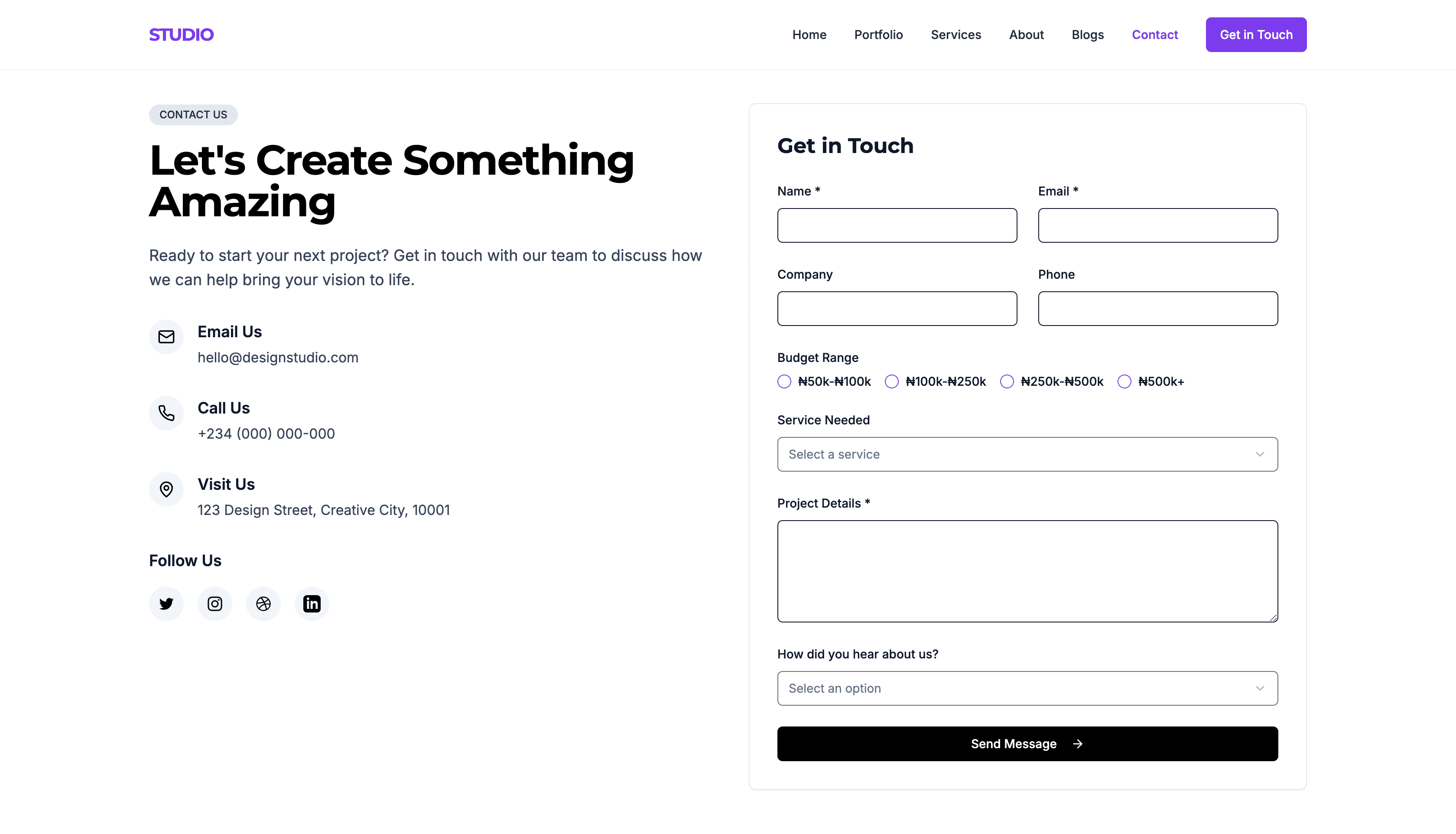 Graphic Design Agency Template — frame 4